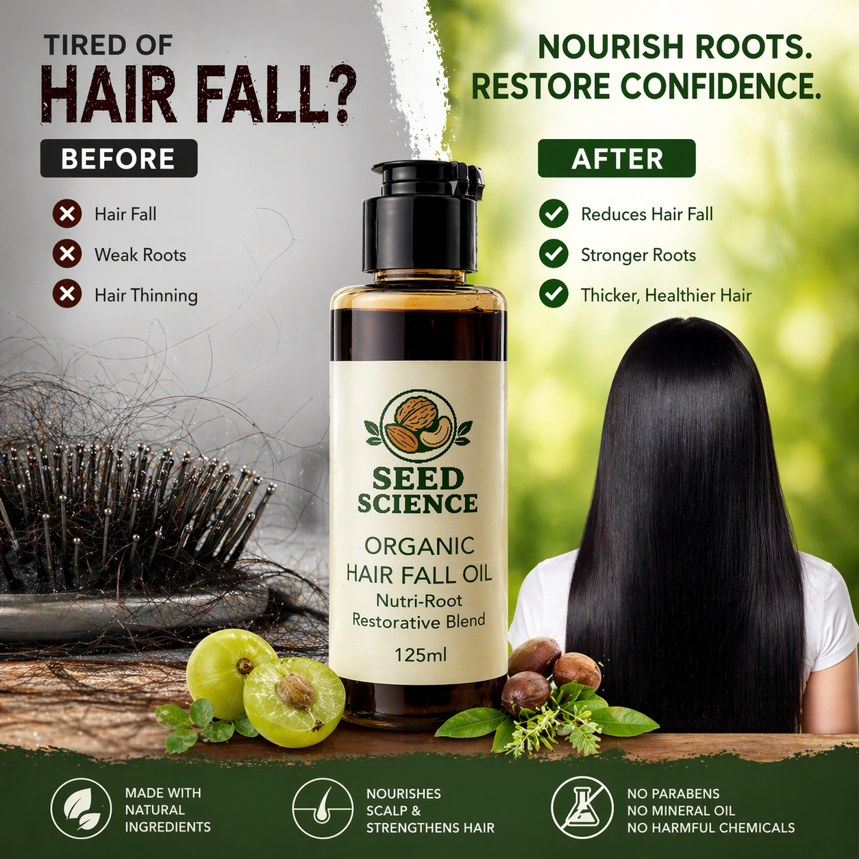 ORGANIC HAIR FALL CONTROL OIL
